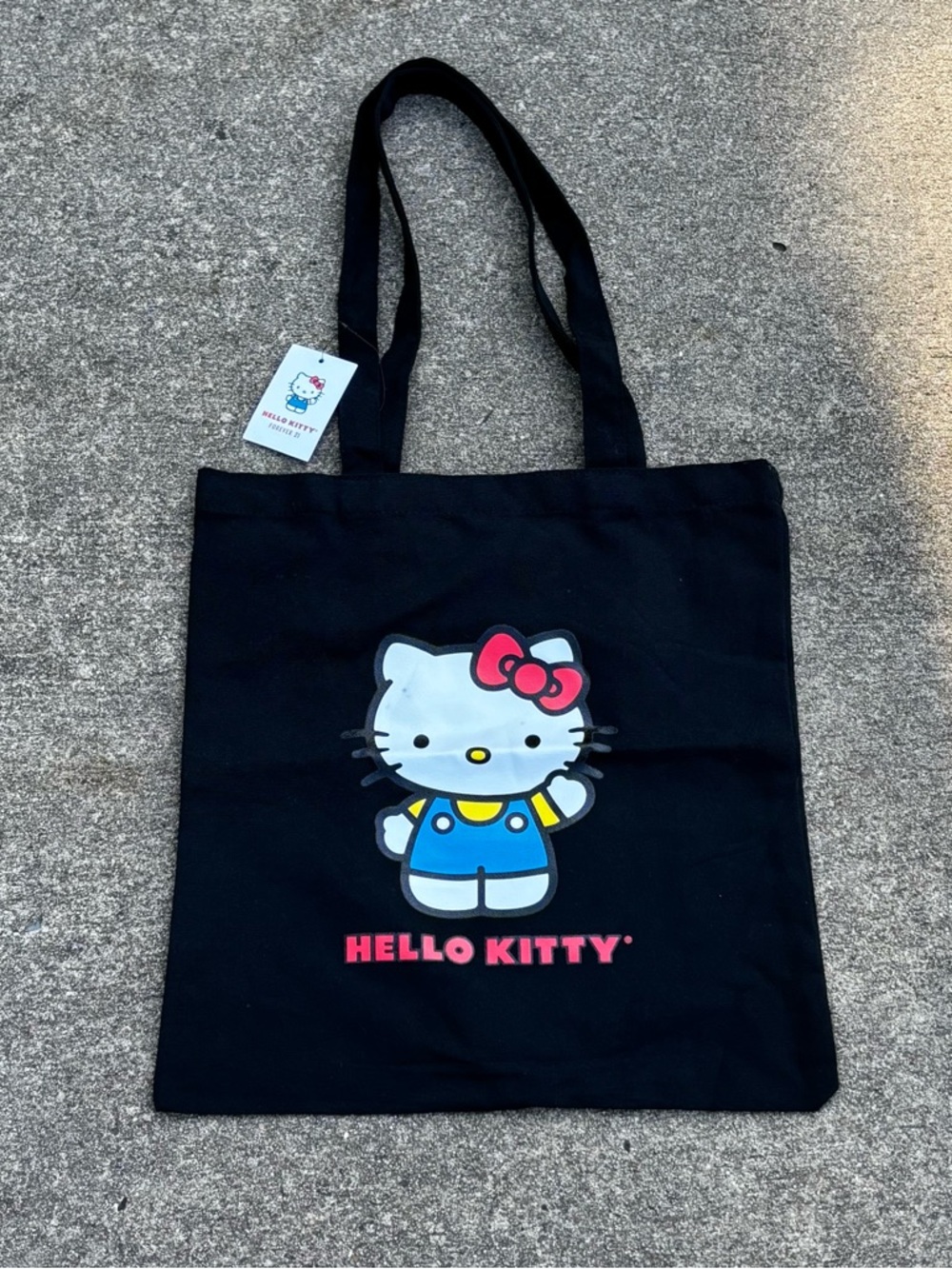 Sanrio Hello Kitty x Forever 21 Black Canvas Tote Bag NWT